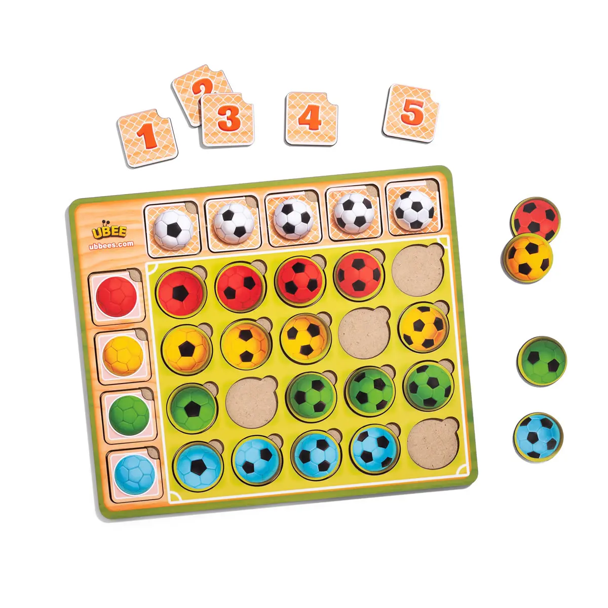 Puzzle "Footballs: Color and counting"