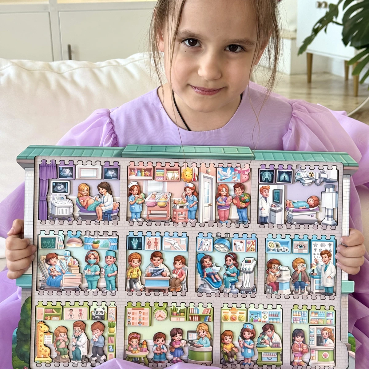 Huge Two-Layer Puzzle “My First Hospital”