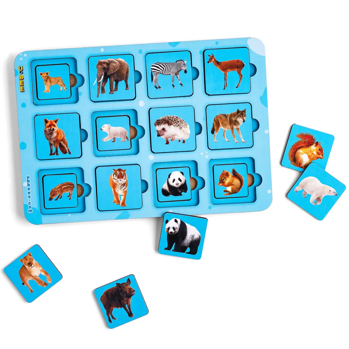 Sorting-puzzle "Mother and baby" Wild Animals (picture)