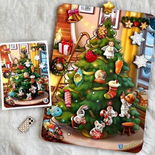 2-in-1-Spiel "Großer Weihnachtsbaum"